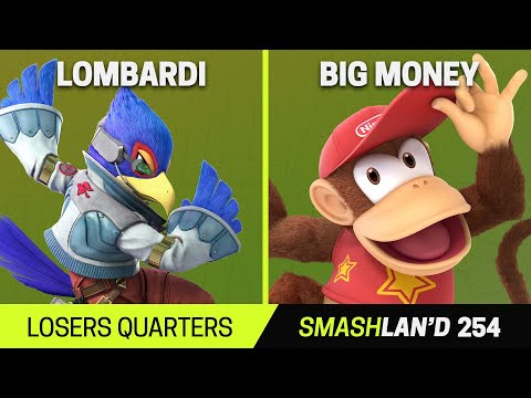 SmashLAN'd 254 Losers Quarters - Lombardi (Falco) vs Big Money (Diddy Kong) - SSBU Tournament