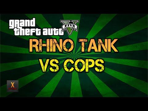 GTA 5 Online Rhino Tank Vs Cops Rampage