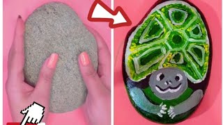 Turtle 🐢 painting on stone 😲