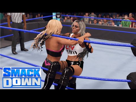 WWE 2K22 ALIYAH DISTRACTS LIV MORGAN DURING HER MATCH VS TONI STORM SMACKDOWN