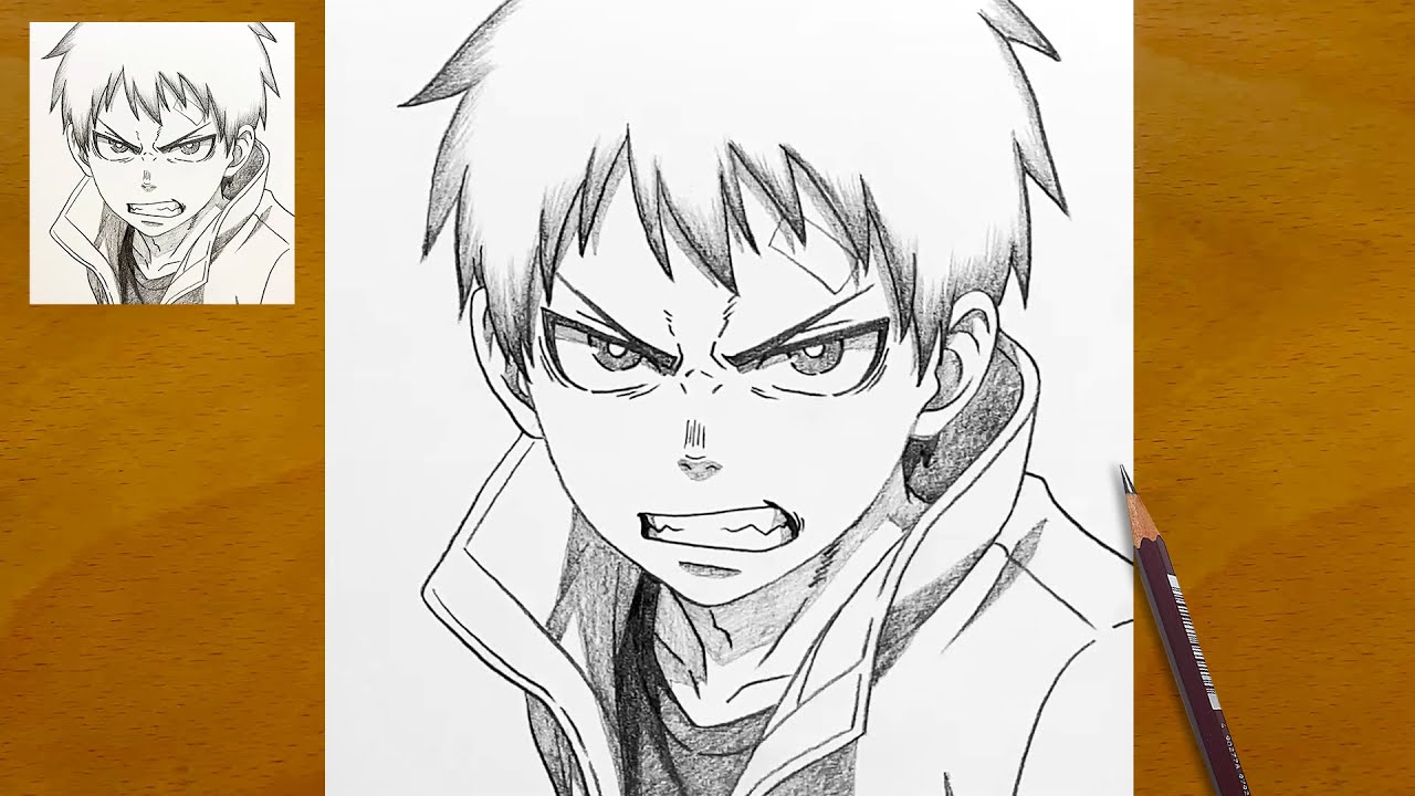 How to Draw Shinra Kusakabe | Fire Force Anime Drawing