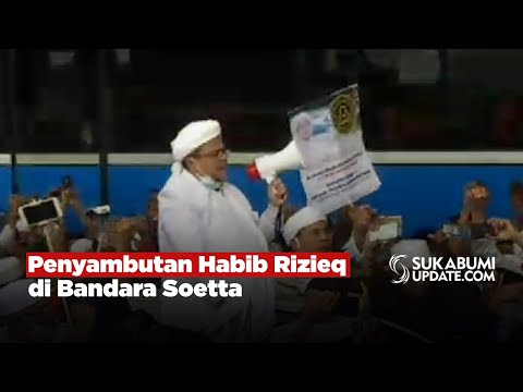 Penyambutan Habib Rizieq di Bandara Soetta