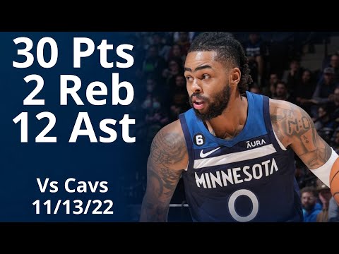 D'Angelo Russell 30 Pts 12 Ast vs Cavs Highlights