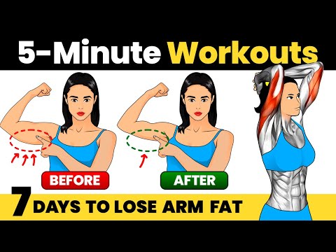 5 Minute Simple FLABBY ARMS Workout 💪 ANYONE CAN DO IT 7 DAYS