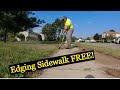 Edging Strangers Overgrown Sidewalk for Free | Random Act of Edging | Oddly Satisfying