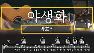야생화 - 박효신 기타연주 악보 코드 기타MR Guitar Chords TAB Guitar Inst MR