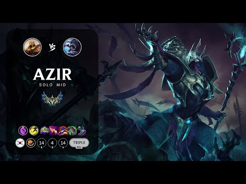 Azir Mid vs Talon - KR Challenger Patch 13.13