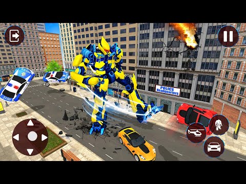 Flying Limo Police Helicopter Car Robot Games#25