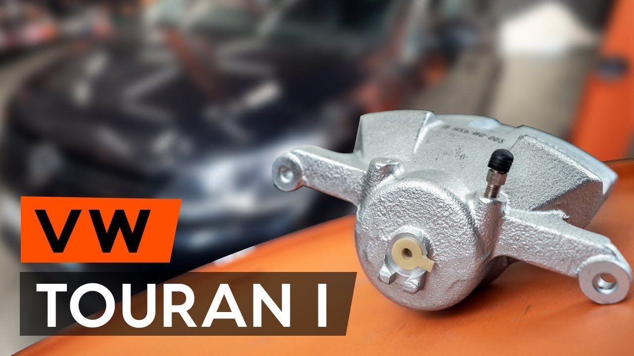 Como mudar pinças de travão da parte dianteira em VW Touran 1T3 - guia de substituição