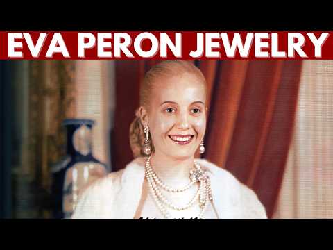 Collezione di gioielli Eva Peron | Spilla in platino | Gemme | Tiara di diamanti | Collana | Anel...