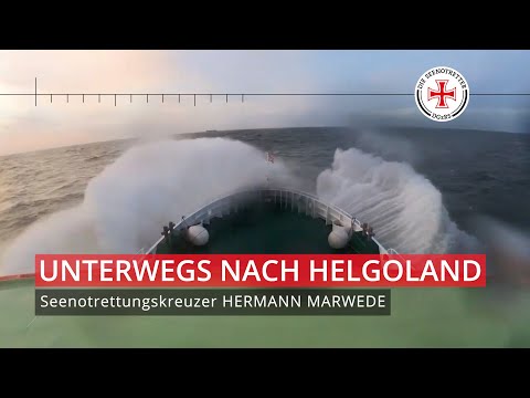 Seenotrettungskreuzer HERMANN MARWEDE unterwegs nach Helgoland