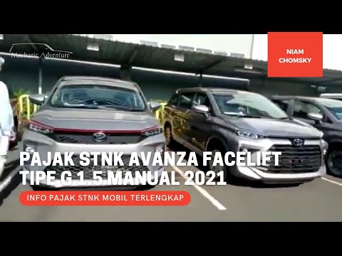 Berapakah Pajak STNK Tahunan Toyota Avanza Facelift Tipe G 1.5 Manual Terbaru 2021?