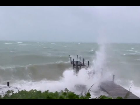 Hurricane Dorian Raw Footage Hits Bahama Islands Category 5 Winds 185 mph September 2019 Video