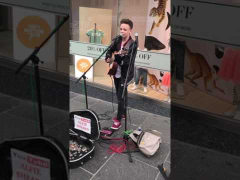 SHAPE OF YOU (loop cover) live busking by ALFIE SHEARD