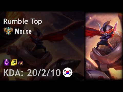 Rumble Top vs Kled - Mouse - KR Challenger Patch 6.18