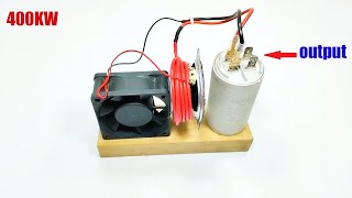 Ac 220V Free Energy Device From Speaker Colling Fan At Homemade Generator