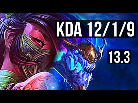 AKALI vs AURELION SOL (MID) | 12/1/9, 800+ games, Legendary | KR Diamond | 13.3