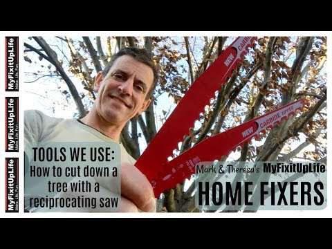 How to cut down a tree with a reciprocating saw