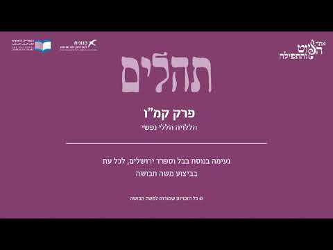 Psalm 146, Iraq & Sfarad Jerusalem - תהלים קמ"ו - הללויה ההלי נפשי, בבל וספרד ירושלים, משה חבושה