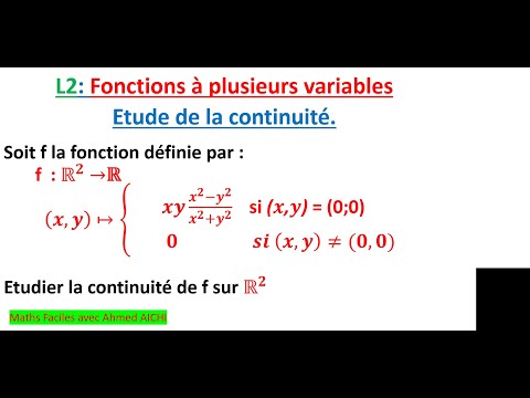 Etude de la continuité d'une fonction à plusieurs variables