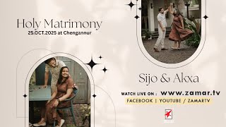 Download lagu SIJO K. THOMAS weds AKXA SABU | Wedding Ceremony | 25.OCT.2025 at Chenganur | Watch Live On Zamar TV mp3 Download lagu SIJO K. THOMAS weds AKXA SABU | Wedding Ceremony | 25.OCT.2025 at Chenganur | Watch Live On Zamar TV mp3