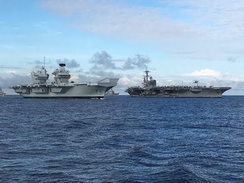 HMS Queen Elizabeth R08 & USS George HW Bush CVN 77