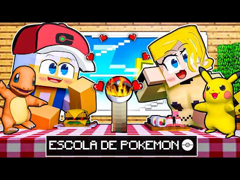 ENCONTRO A CRUSH na ESCOLA POKEMON no Minecraft!