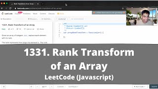 YouTube video 'How to Solve "1331 Rank Transform of an Array" on LeetCode? - Javascript'