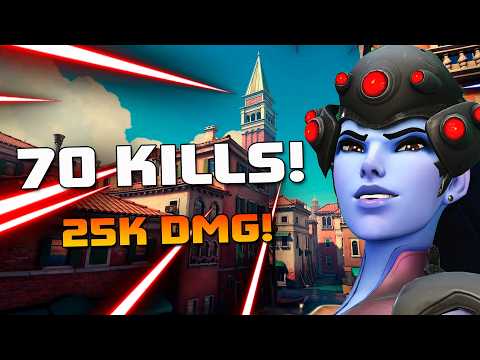 70 KILLS! 25K DMG! CRAZY WIDOWMAKER! HYDRON ECHO + GENJI + WIDOWMAKER OVERWATCH GAMEPLAY