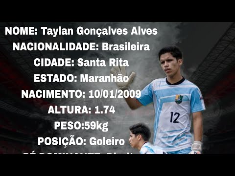 DVD atualizado temporada 25/26 do atleta Taylan Gonçalves Alves de Santa Rita Maranhão 