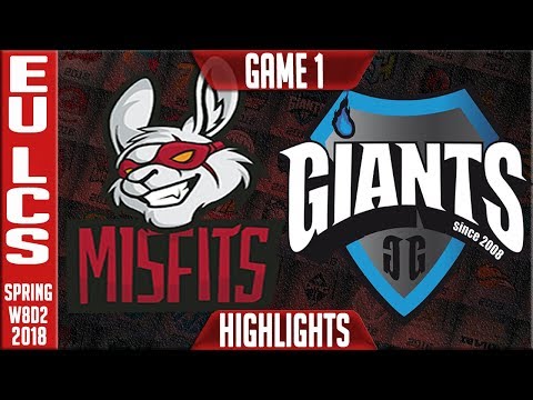 GIA vs MF Highlights | EU LCS Week 8 Spring 2018 W8D2 | Giants vs Misfits Highlights