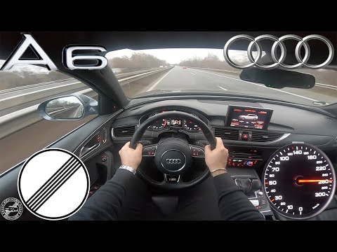 AUDI A6 Avant Competition 3.0 TDI Quattro 2017 POV TOP SPEED DRIVE on Autobahn MAX ACCELERATION