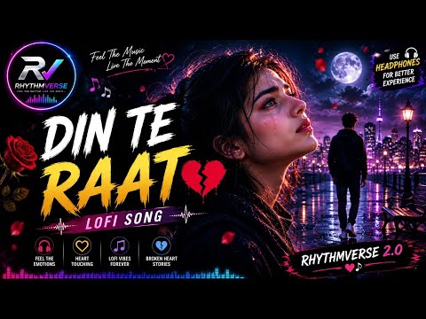 DIN TE RAAT 💔🥀 | Heart Touching Punjabi Lofi Song | Romantic Love Song | RhythmVerse 2.0 🎶  — Din Te Raat