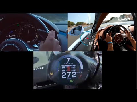 Koenigsegg Jesko Absolut Vs Bugatti Chiron Vs Chiron Super Sport 0-300 km/h Acceleration Comparison