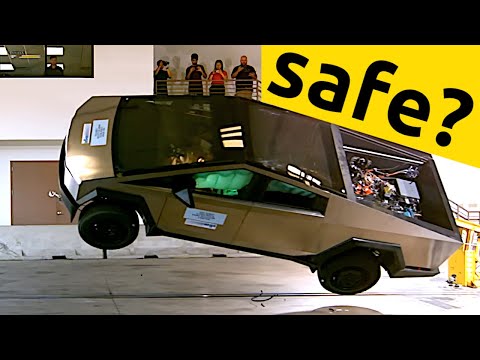 Cybertruck Crash Test (All Tests): Is the Tesla Pickup Truck Safe (inside, dummies)?