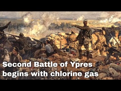 22nd April 1915: Chlorine gas marks the start of the Second Battle of Ypres