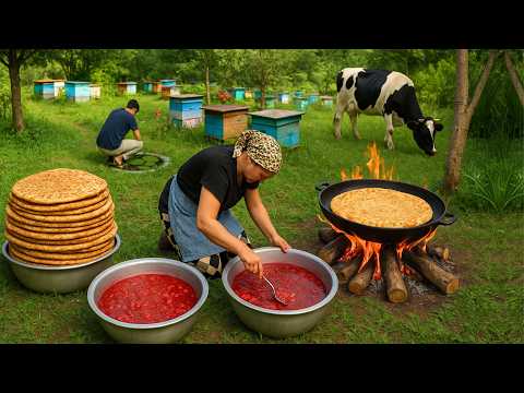 TRADITIONELLES FLADENBROT & Pflaumenmarmelade aus dem eigenen Garten | Wintervorbereitung in den