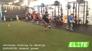 Athletes Developing Explosive Lateral Power with these Band Resisted Lateral Bounds