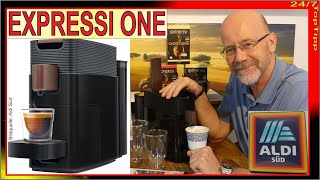 ALDI Aktion Expressi ONE Kapseln [ Unboxing & erste Tasse Kaffee ] Kapselmaschine Latte Macchiato