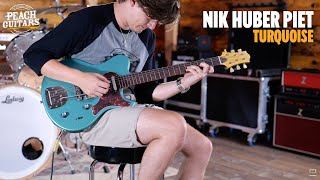 Video thumbnail for No Talking...Just Tones | Nik Huber Piet Turquoise w/ Descendant Tremolo by Peach Guitars