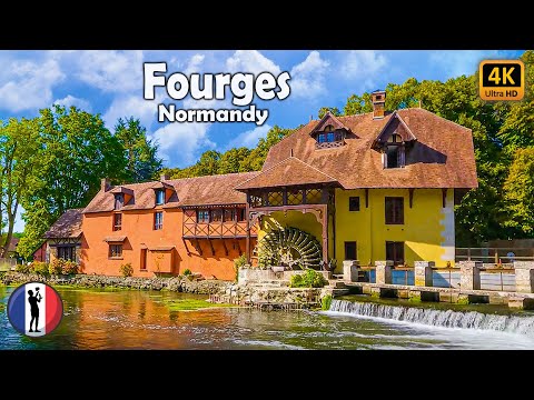 🇫🇷 FOURGES, Charming Village in Normandy, France, Amasing Walking Tour [4K/60 fps]
