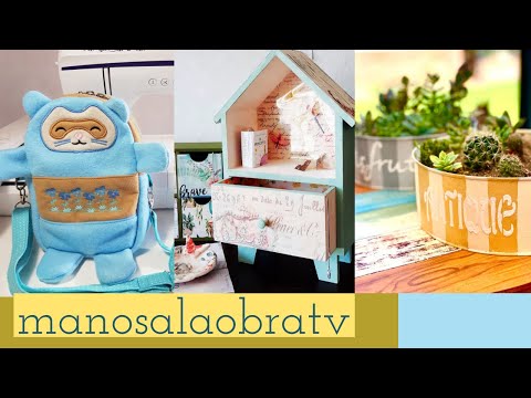 ManosalaObraTv 2020 Programa 68 - Reciclar latas - Decoupage láminas de  arroz - Costura y Bordado