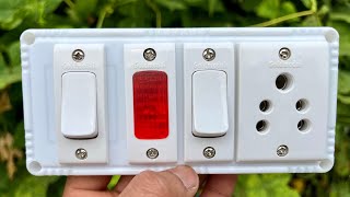 Switch + Indicator + Switch + Socket Board wiring 😍|