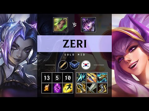 Zeri Mid vs Syndra: Triple Kill, Godlike - KR Diamond Patch 14.24