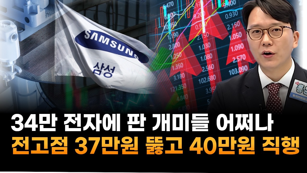 삼성전자, 34만원에 판 개미들 잠 다 잤다…전고점 37만원 뚫고 40만원 직행 (홍운기 대표)