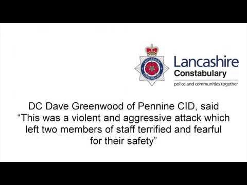 [VIDEO] CCTV footage reveals robbery at Burnley bookmakers