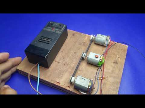 Free Energy,How to make DC Motor Dynamo 12V to 220V   Easy Free Energy Science Project Experiment