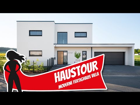 Moderne Fertighaus Villa: Stilvoll Wohnen dank cleverer Details | Haustour Fingerhaus