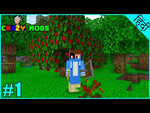 CrazyMods #1 - Starting Our New Modded Adventure With So Many Mods | Minecraft PE in Hindi