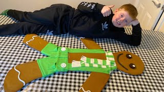 Biggest gingerbread man video made at home. A easy Christmas project to do with kids